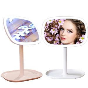 NEW Arrival Rechargeable Magnet magnifier Vanity lighted makeup Humidifier Lamp Mirror
