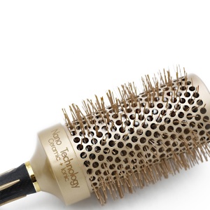 New Design Gold Salon Nylon Bristle Roller Hair Brush Pointed Tail Handle Styling Round Ceramic Hair Brush