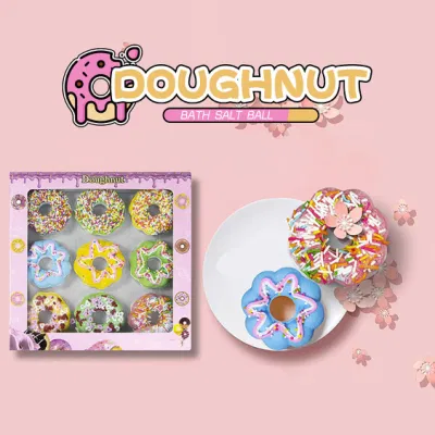 OEM Clean and Moisturizing Multicolor Cartoon Donut Set Bath Salt Ball