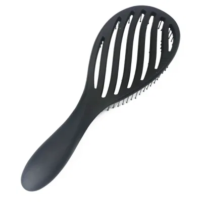 Oval Shape Salon Waterproof Massage Plastic Wet Curly Detangling Comb Hair Styling Tools Anti-Static Curved Hair Brush