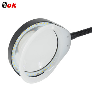 PDOK LED Clip Table Lamp Salon Magnifier Lamp Tattoo Lamp Magnifying Glass With Light Tattoo Kits