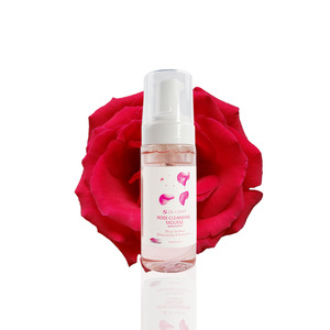 Private Label Organic Rose Cleansing Mousse Rose Foam Face Wash Facial Cleanser