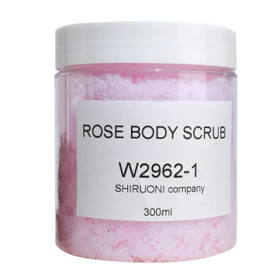 Private Label Vegan Sugar Coconut Rose Exfoliating Organic Fruit Salt Body Scrubs