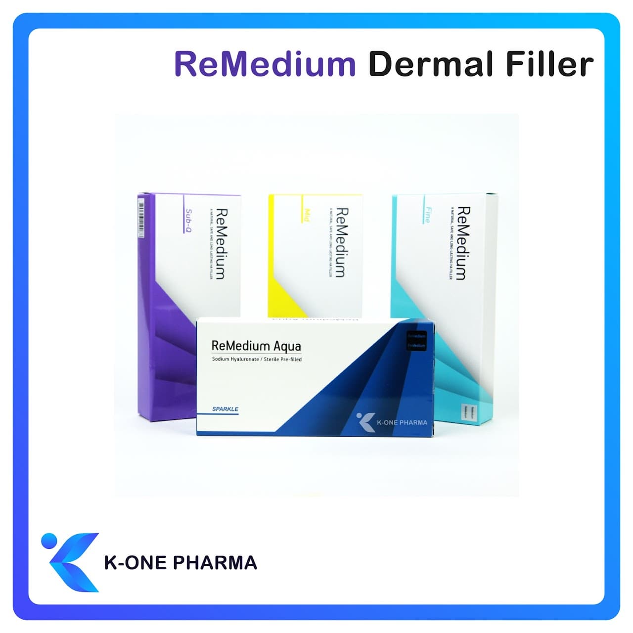 REMEDIUM DERMAL FILLER Cross-linked HA, Smooth Skin, Augmentation, Volumization Rich Hydration 