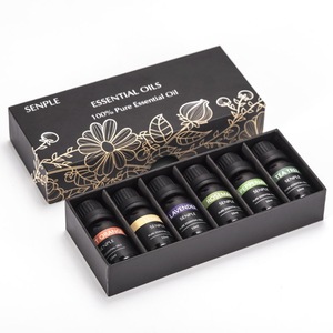 Senple Aromatherapy Pure Essential Oils Set for Diffuser Blends Kits with Lavender, Peppermint, Orange, Rosemary, Tea Tree, Lemo