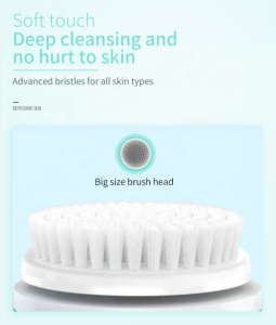 Sonic Spin Cleanser Electric Cleaning Silicone Facial Cleansing Brush