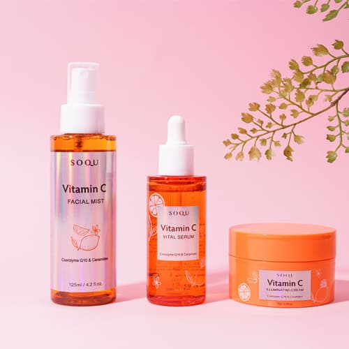 SOQU Vitamin C Line (Mist, Cream, Serum, Cleanser)