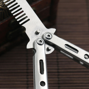 Training Butterfly Knife foldable Comb