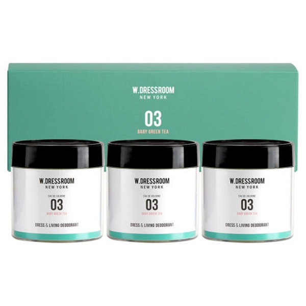 (W.DRESSROOM) Deodorant Diffuser Set [No.03 Baby Green Tea] 110g x 3
