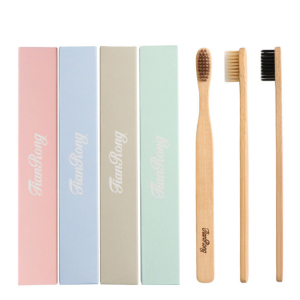 wholesale daily use carbon nature eco friendly bamboo toothbrush 4 pack