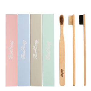 wholesale daily use carbon nature eco friendly bamboo toothbrush 4 pack