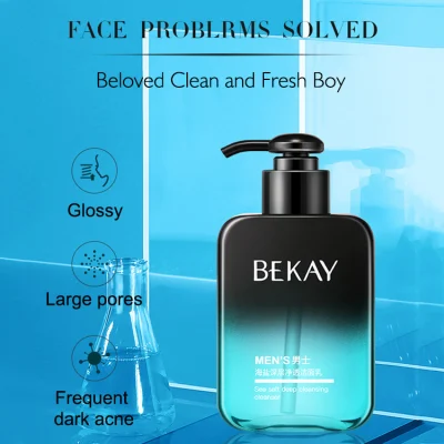 Wholesale Moisturizing Oil Control Men′ S Face Wash Skin Deep Cleansing Shrinking Pores Sea Salt Men Facial Cleanser