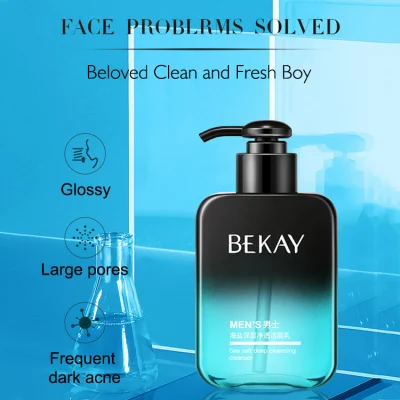 Wholesale Moisturizing Oil Control Men&prime; S Face Wash Skin Deep Cleansing Shrinking Pores Sea Salt Men Facial Cleanser