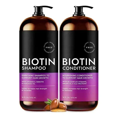 Wholesale Price Biotin Shampoo and Conditioner for Hair Loss Treatment Thickening Help Hair Growth Shampoo