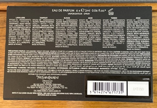 YSL Le Vestiaire Des Parfums Collection Sample Spray