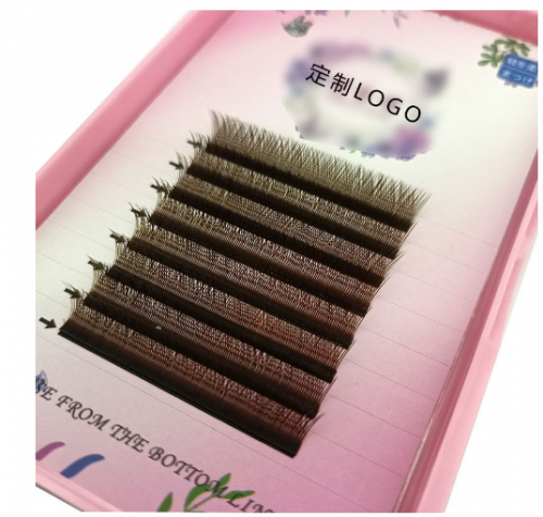 0.05yy caramel color grafted false eyelashes, soft and not scattered, natural three-dimensional thick curly grafted eyelashes