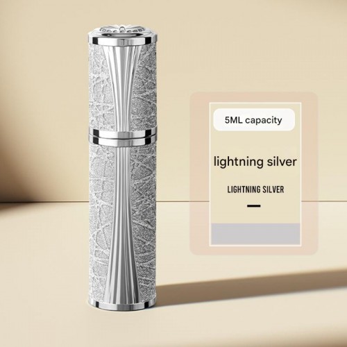 Travel Portable 5ML Mini Creative Design High-end Leather Zinc Alloy Bottom-Filling Spray Perfume Bottle