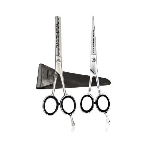 New style 2021 barber scissors with soft handle fashionable hot sale hairdressing cutting thinning scissors set