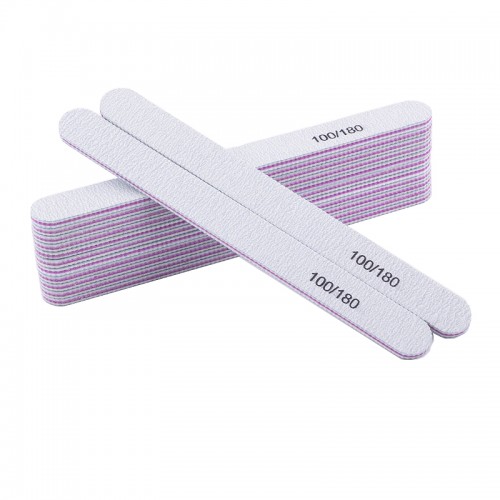 100/180 Nail File Art Tool Professional Slim Emery Gray Nail Buffer Kit Sanding Sandpaper Nail Files Manicure Pedicure