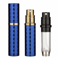 Diamond Cut Design 5ML Perfume Dispenser Bottom Filling Self-Pump Spray Empty Bottle