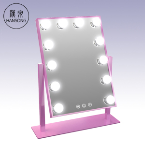 12 LED Lights Rectangle Vanity Personalized Hollywood Makeup Mirror with size 3041cm