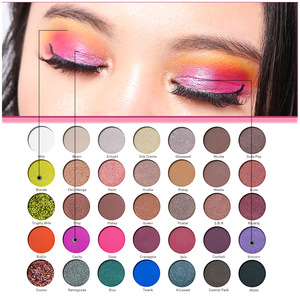 2019 New Make Up Cosmetics custom glitter 35 colors private label eyeshadow palette