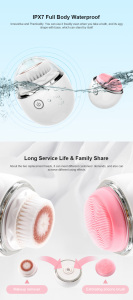 2020 bigsmile facial cleanser  waterproof  wireless rechargeable beauty cleaning instrument facial cleansing brush