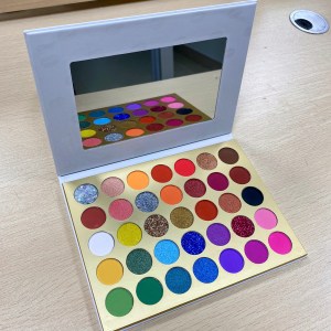 35 colors makeup private label eyeshadow palette vendor double color eye shadow palette