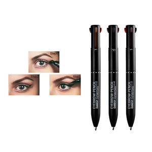 4 IN 1 Eyebrow Pen Automatic Lasting Eyeliner Lip Liner Waterproof Eyebrow Pencil For Makeup Beauty