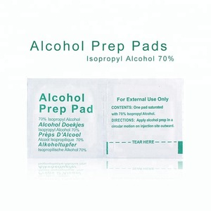 Alcohol prep pads ultra compact antibacterial cleaning wet wipes