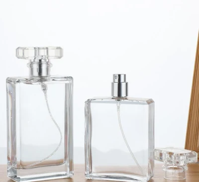Best Seller Transparent Round Customized Logo Perfume Bottle with Box