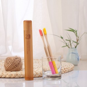 Biodegradable Charcoal Natural Customized Private Label Bamboo Toothbrush With Stand Holder