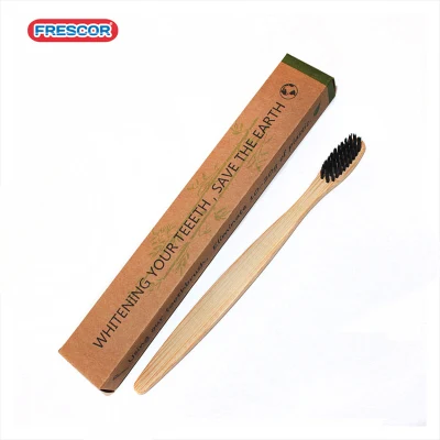 Biodegradable Round Handle Baby Bamboo Toothbrush with FDA Certificate