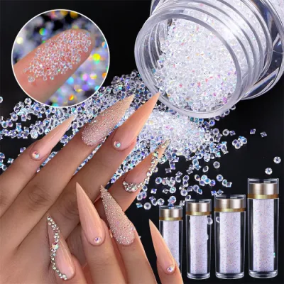 Bottled Nail Art Decorations Elf Beads Glass Microbeads Mixed Diamond Transparent Microbeads Micro Diamond