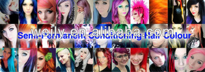 Bright hair colour semi permanent hair dye