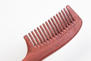 Custom good wide tooth wooden hair beard comb