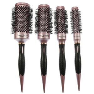 Customized logo provide salon tools professional  round ceramic and ionic thermal hair brush