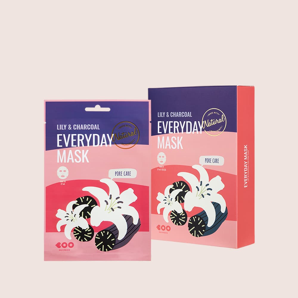 DEARBOO LILY &amp; CHARCOAL EVERYDAY MASK