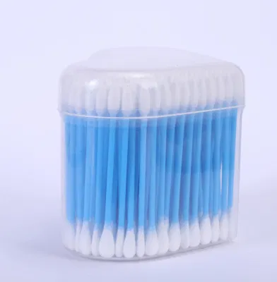 Disposable Round Head Pointed Head Cotton Swab Plastic Cotton Buds in Heart-Shaped PP Box