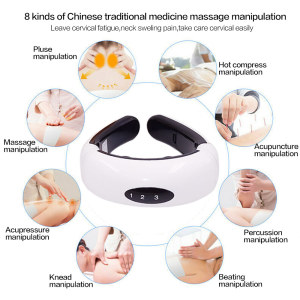 Electric Neck Massager & Pulse Back 6 Modes Power Control Far Infrared Heating Pain Relief Tool Health Care Relaxation Machine