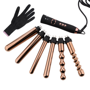 Factory OEM Electric new design hair curler as seen on tv Ceramic hair curling iron for salon wave hair 5 in 1 curling iron
