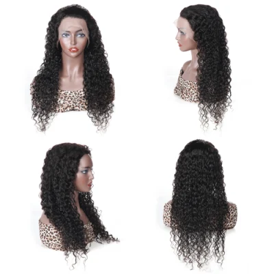 Factory Wholesale Human Hair Raw Brazilian Hair Natural Water Wave 13X4 Transparent HD Lace Front Wigs for Black Women