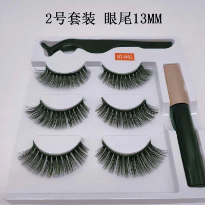 Factory Wholesale Private Label Lash Eyeliner Custom Silk Eyelashes 3D Magnetic Eyelashes Set