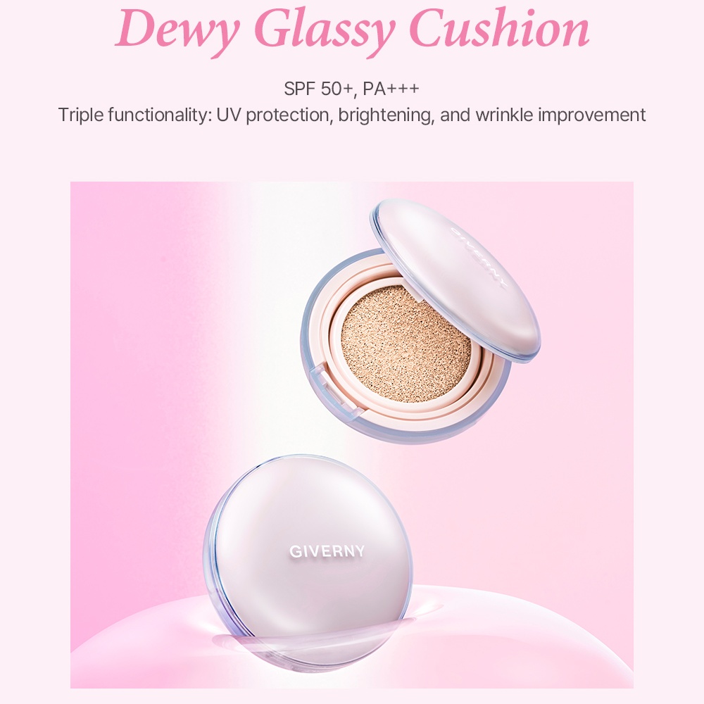 [GIVERNY] DEWY GLASSY CUSHION (3 shades)