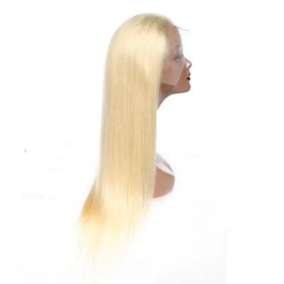 Good Quality Wholesale Brazilian Real Remy Human Hair Long Straight 613# Blonde 13X4 HD Transparent Lace Front Wigs