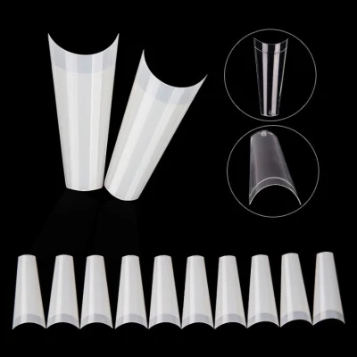 Half Cover Flat Head Artificial Fingernails ABS Nail Tips