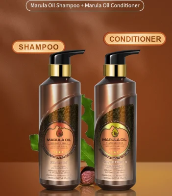 Luxury Wholesale Cleansing Scalp Care Nourishing Organic Marula Oil Curly Hair Shampoo and Conditioner