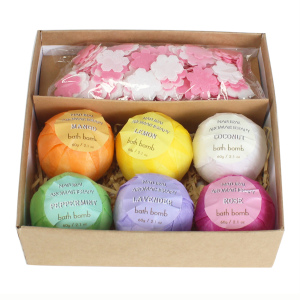 Manufacturers selling high-end essential oil packaging private brand wholesale bubble bath bomb gift box OEM in stock