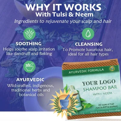Nourishing Refreshing Ayurvedic Shampoo Bar Moisturizing Factory Custom 2in1head and Shoulders Shampoo