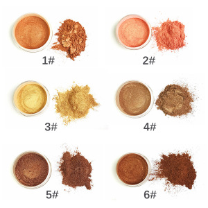OEM 6 Colors Makeup Gold Bronze Private Label Loose Highlighter Powder Form Powder